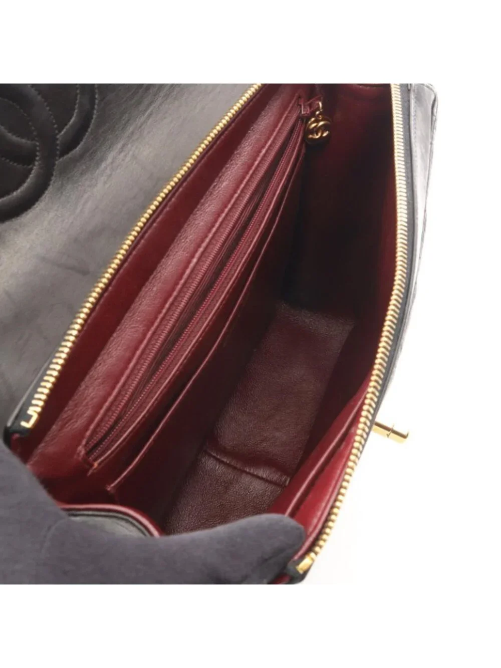 Chanel Backpack Quilted Square Chain Black Lambskin